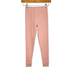 Nordstrom Girls Ribbed Leggings Size Med (8/10) Pink Elastic Waist NWT